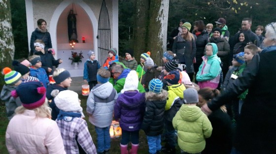 Pfarrkindergarten Altenmarkt  / Karl Hartleb mit Abt Bruno Hubl OSB